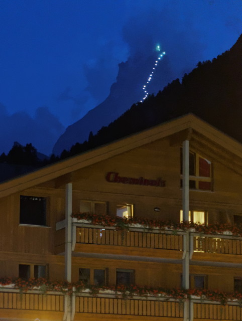 Hörnligrat-Beleuchtung zum 150-Jahr Jubiläum der Erstbesteigung des Matterhorns