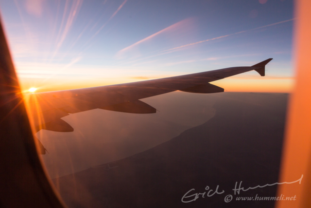 Sonnenaufgang über der Küste zum Golf von Oman